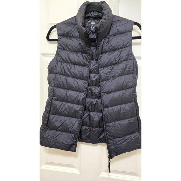 Uniqlo Ultra Light Down Puffer Vest XS Black Water-Repellent Lightweight Quilted - Picture 4 of 9